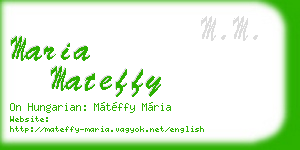 maria mateffy business card